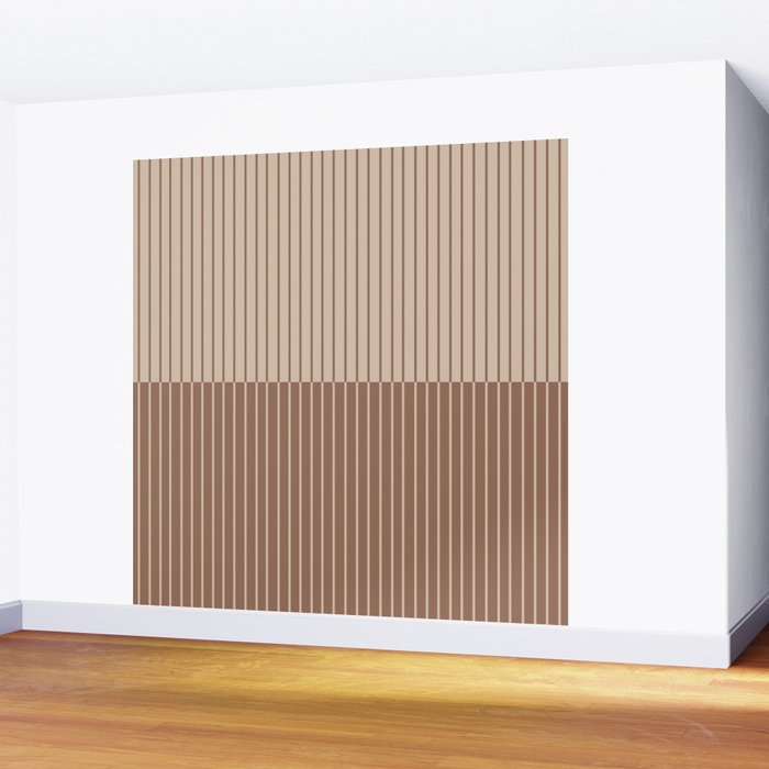 Color Block Lines XLII Coffee Creme Wall Mural Gallery Image 2