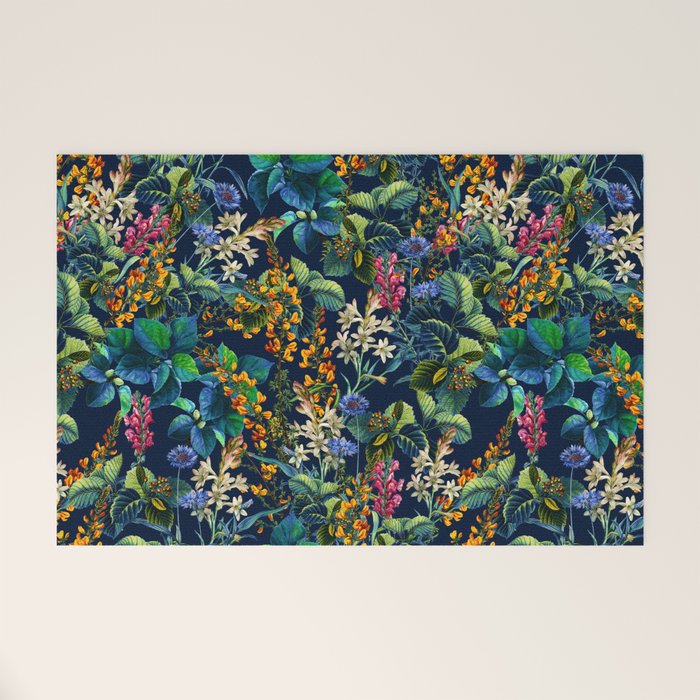 Blue Night Garden Welcome Mat Gallery Image 1