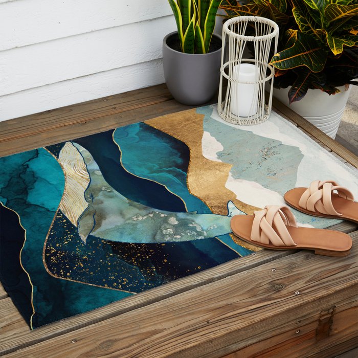 Blue Whale Outdoor Rug Gallery Image 2