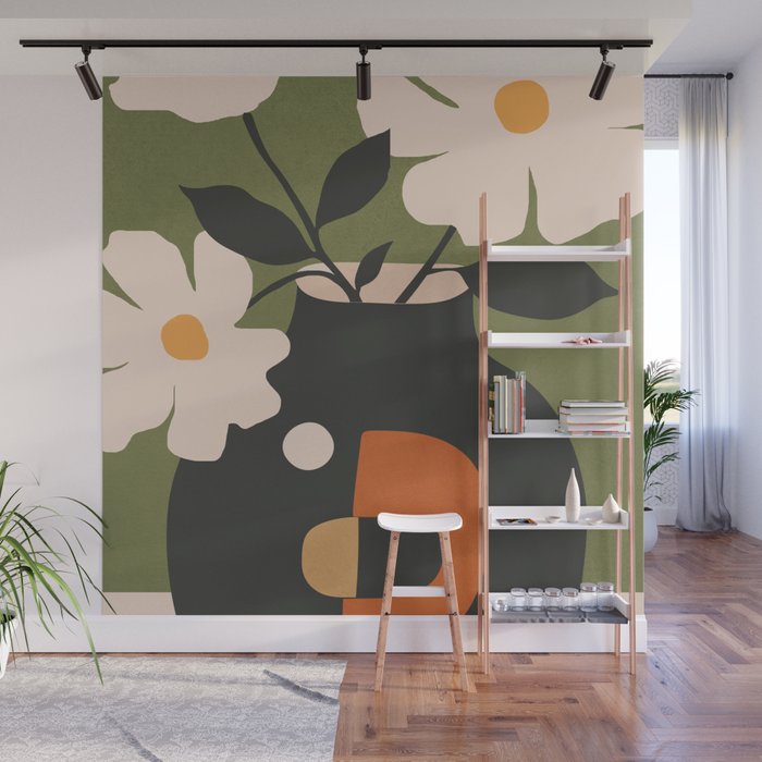 Geometric Blossom 3 Wall Mural Gallery Image 1