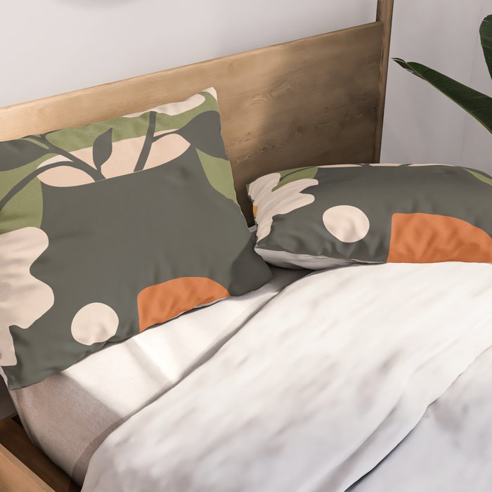 Geometric Blossom 3 Pillow Sham Gallery Image 2