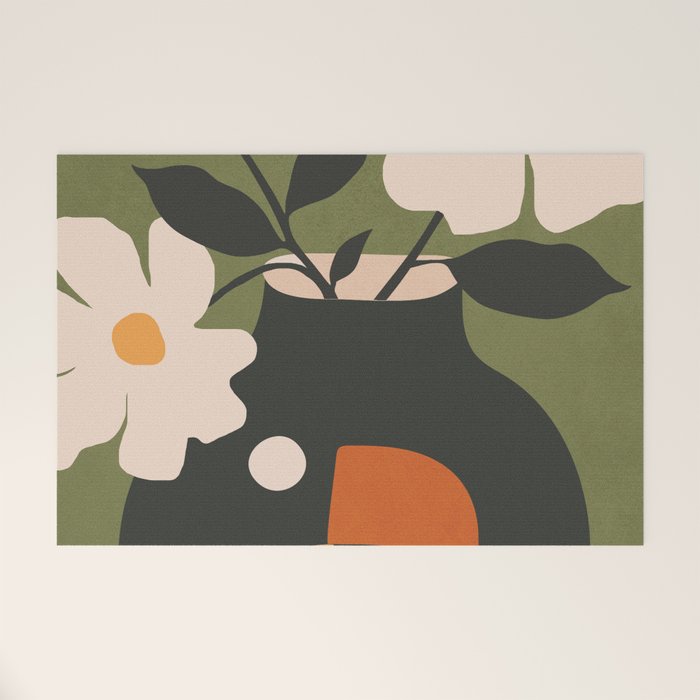 Geometric Blossom 3 Welcome Mat Gallery Image 1