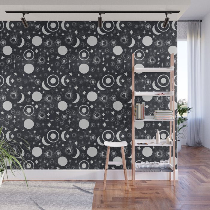 Celestial dark pattern DS Wall Mural Gallery Image 1