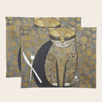 Klimt Black Cat Masked Bandit with Three Paws Placemat Gallery Image 1