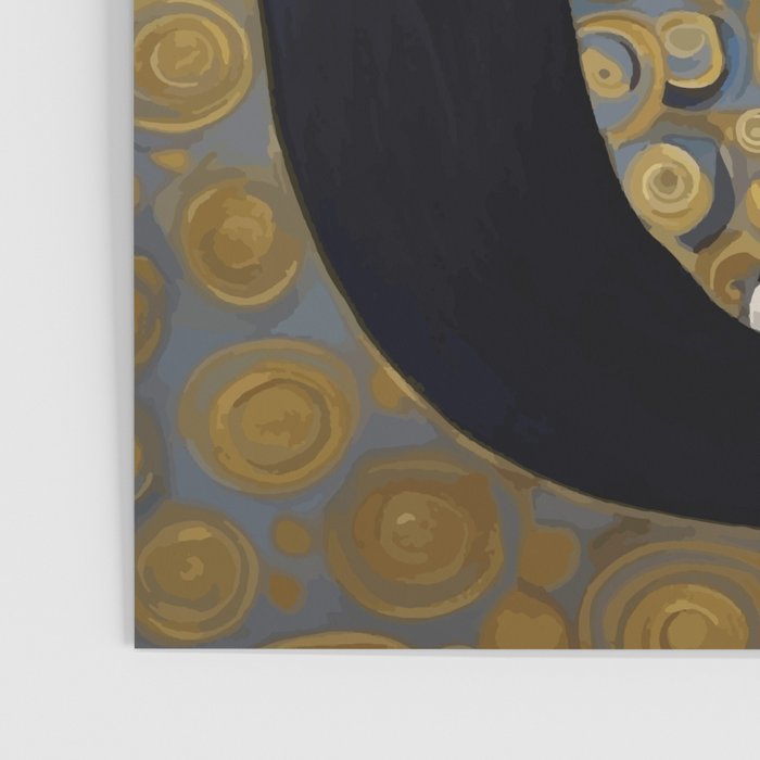 Klimt Black Cat Masked Bandit with Three Paws Poster Gallery Image 3