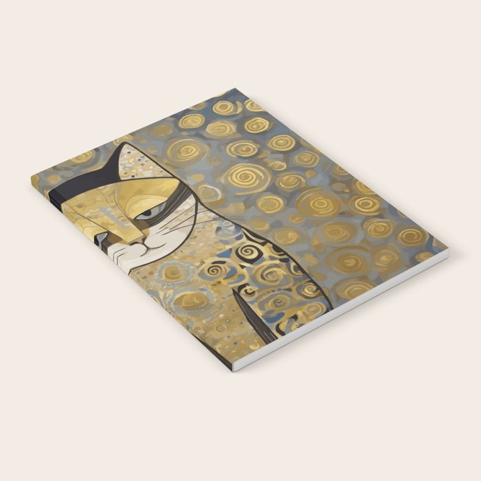 Klimt Black Cat Masked Bandit with Three Paws Notebook Gallery Image 2