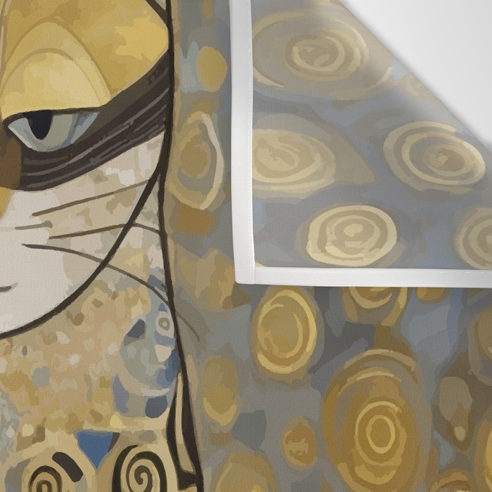 Klimt Black Cat Masked Bandit with Three Paws Wall Tapestry Gallery Image 3