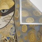 Klimt Black Cat Masked Bandit with Three Paws Wall Tapestry Gallery Image 3