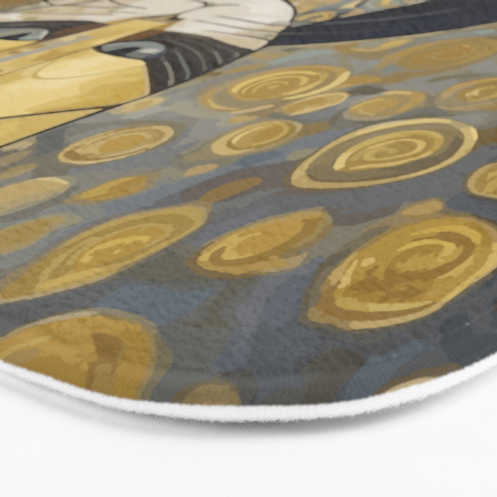 Klimt Black Cat Masked Bandit with Three Paws Bath Mat Gallery Image 3