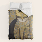 Klimt Black Cat Masked Bandit with Three Paws Duvet Cover Gallery Image 6