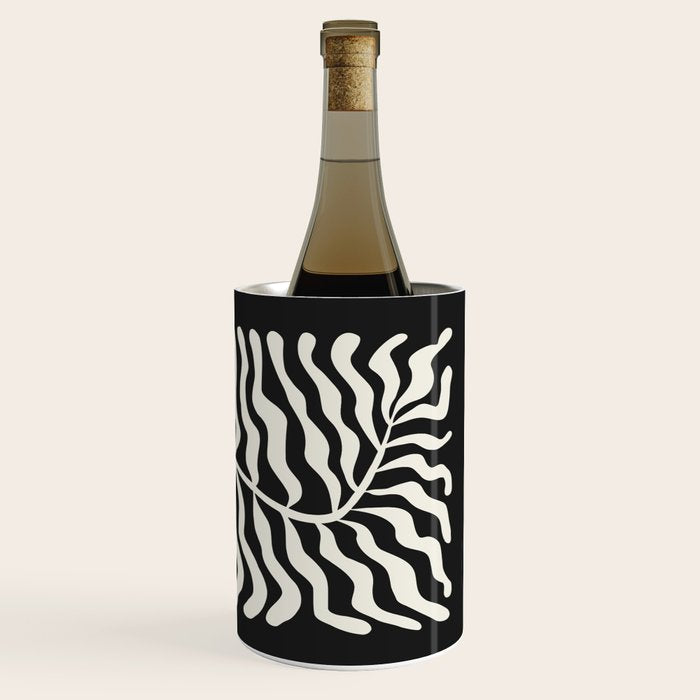 Onyx Ferns: Black & White Matisse Edition Wine Chiller Gallery Image 3