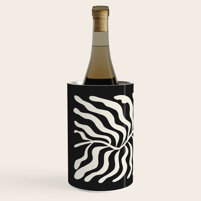 Onyx Ferns: Black & White Matisse Edition Wine Chiller Gallery Image 2