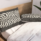 Onyx Ferns: Black & White Matisse Edition Pillow Sham Gallery Image 2