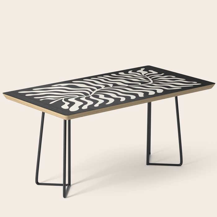 Onyx Ferns: Black & White Matisse Edition Coffee Table Gallery Image 1