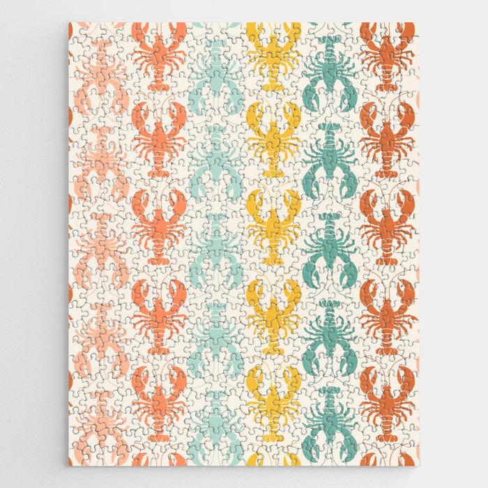 Lobster parade - retro Jigsaw Puzzle Gallery Image 1