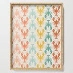 Lobster parade - retro Serving Tray Gallery Image 1