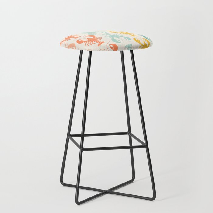 Lobster parade - retro Stool Gallery Image 1
