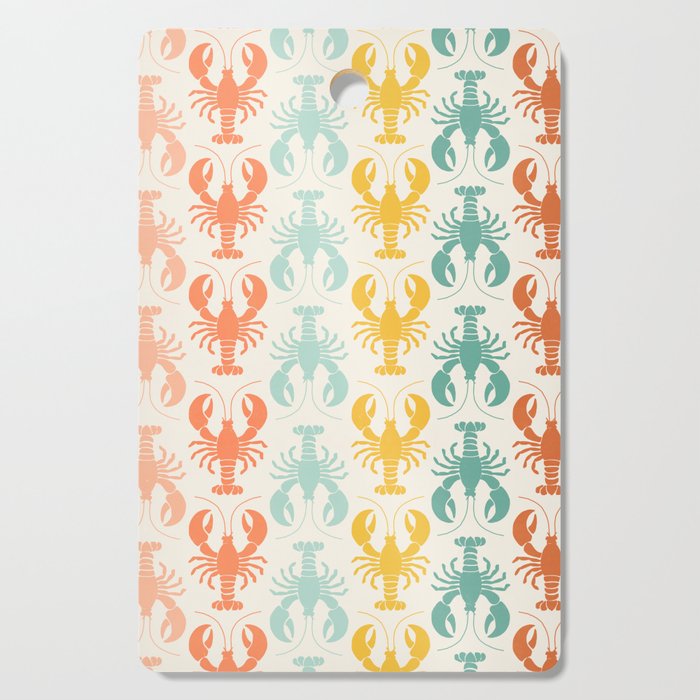 Lobster parade - retro Cutting Board Gallery Image 1