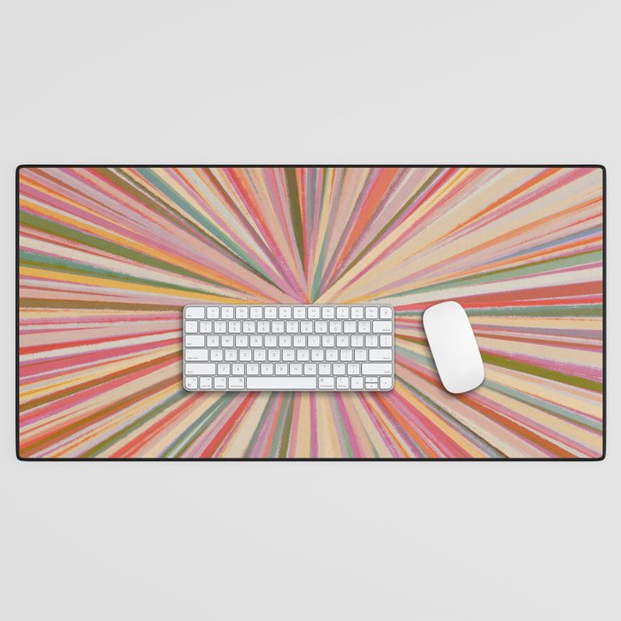 Abstract Pink Bloom Desk Mat Gallery Image 1
