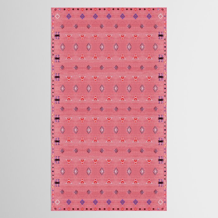 Lovely Pink Oriental Traditional Moroccan Handmade Printable Style  Tablecloth Gallery Image 2
