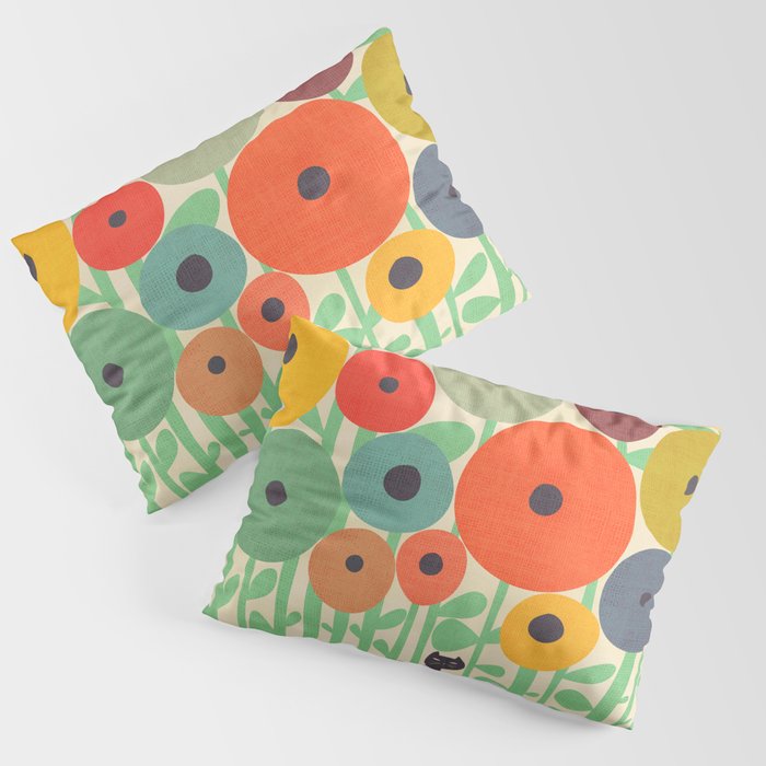 Cat in flower garden Pillow Sham Gallery Image 3