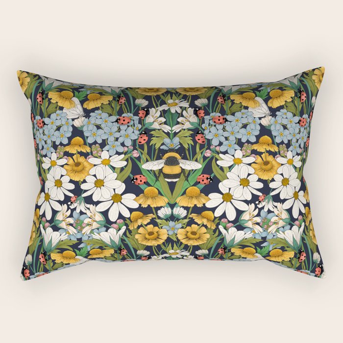 Beehaven in Bloom Rectangular Pillow Gallery Image 2