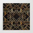 Art Deco Black Wood Wall Art Gallery Image 1