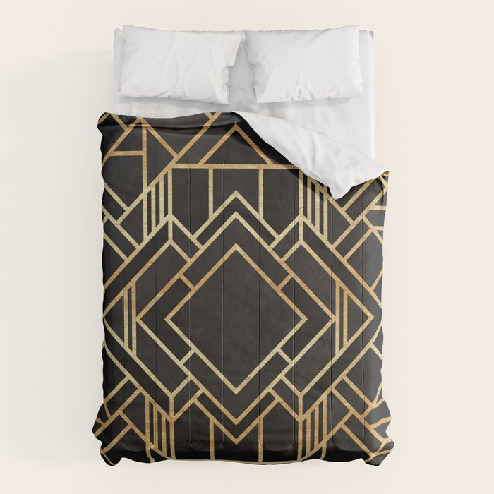 Art Deco Black Comforter Gallery Image 1