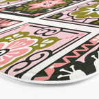 Talavera Mexican Tile - Blush & Sage Palette Bath Mat Gallery Image 3
