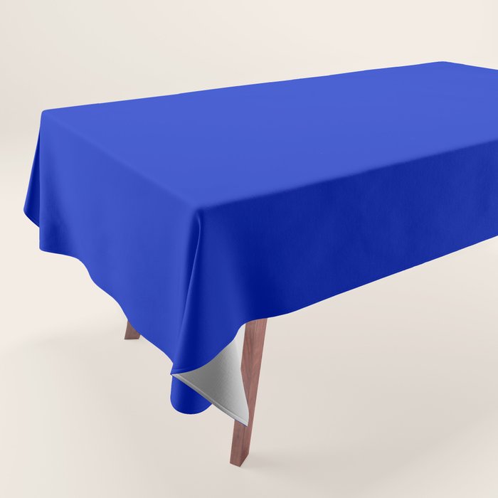 Solid Deep Cobalt Blue Color Tablecloth Gallery Image 1