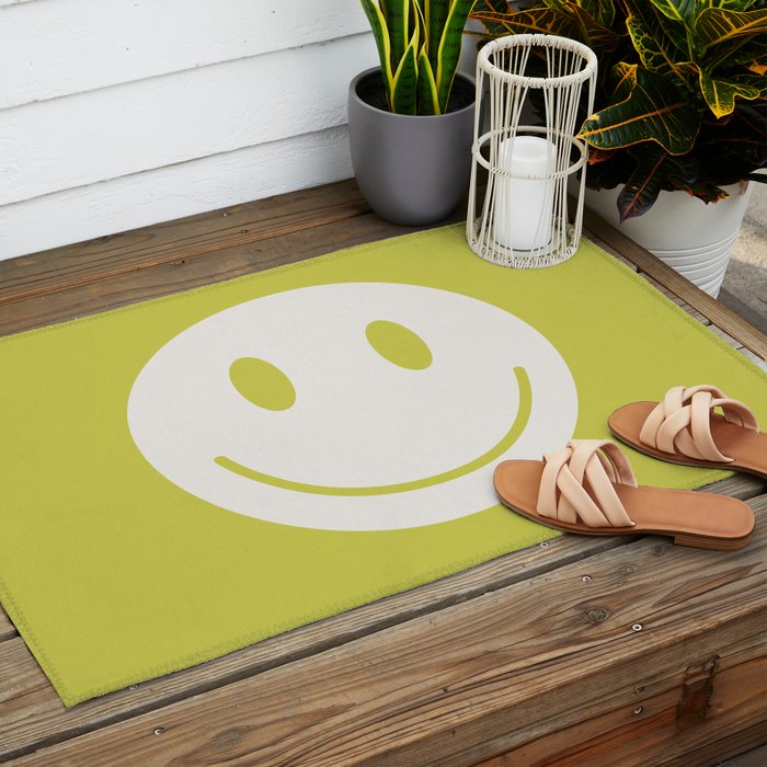 Happy Thoughts Lime Outdoor Rug Gallery Image 2