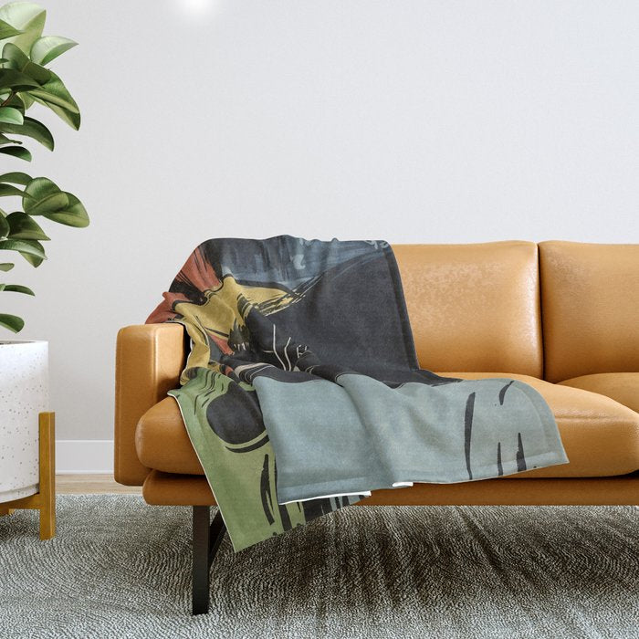Ludwig The Black Cat  Throw Blanket Gallery Image 1