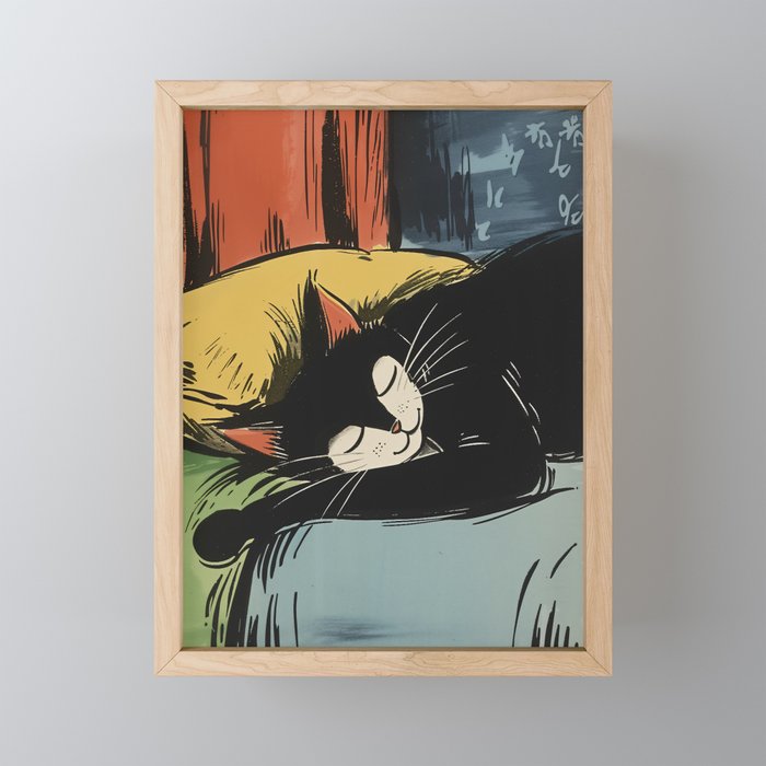 Ludwig The Black Cat  Mini Art Print Gallery Image 1