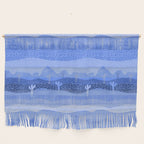 Vintage Western Desert Landscape in Night Blue Wall Hanging Gallery Image 1