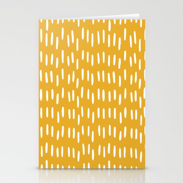 Boho Raindrops on Yellow Stationery Card Gallery Image 1