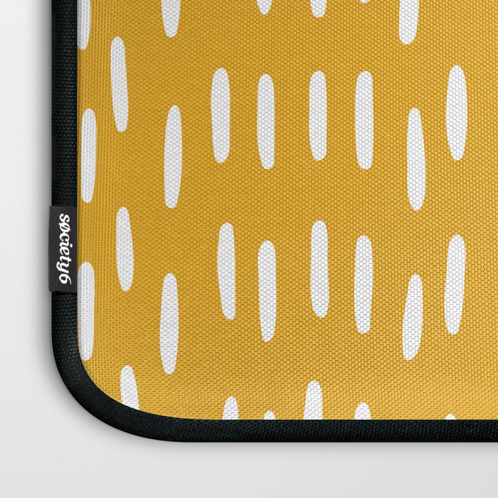 Boho Raindrops on Yellow Laptop Sleeve Gallery Image 3