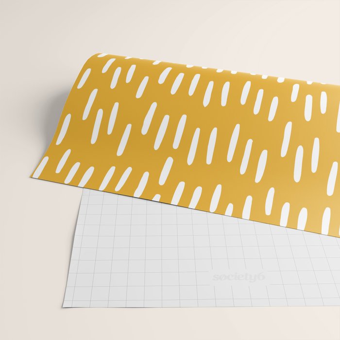 Boho Raindrops on Yellow Wrapping Paper Gallery Image 2
