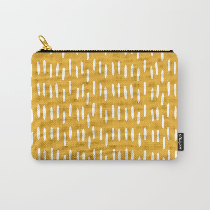 Boho Raindrops on Yellow Carry All Pouch Gallery Image 1