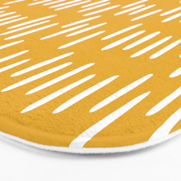 Boho Raindrops on Yellow Bath Mat Gallery Image 3