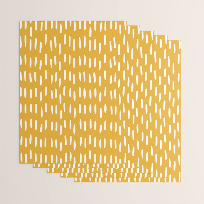 Boho Raindrops on Yellow Wrapping Paper Gallery Image 3