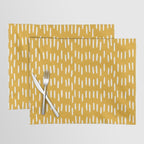 Boho Raindrops on Yellow Placemat Gallery Image 1