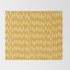 Boho Raindrops on Yellow Throw Blanket Gallery Image 2