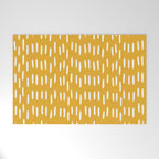 Boho Raindrops on Yellow Welcome Mat Gallery Image 1