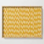 Boho Raindrops on Yellow Serving Tray Gallery Image 1