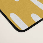 Boho Raindrops on Yellow Desk Mat Gallery Image 4