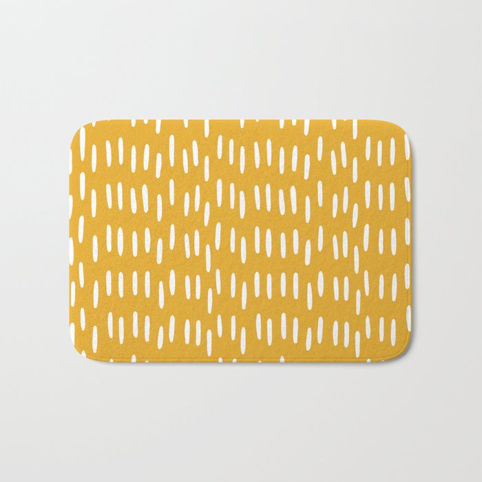 Boho Raindrops on Yellow Bath Mat Gallery Image 1