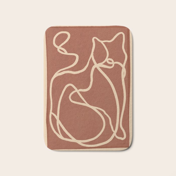 Abstract Line Art Cat 8 Bath Mat Gallery Image 1
