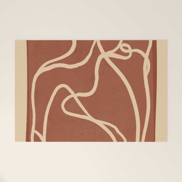 Abstract Line Art Cat 8 Welcome Mat Gallery Image 1