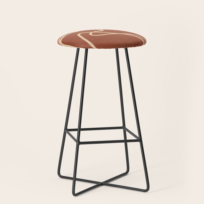 Abstract Line Art Cat 8 Stool Gallery Image 1