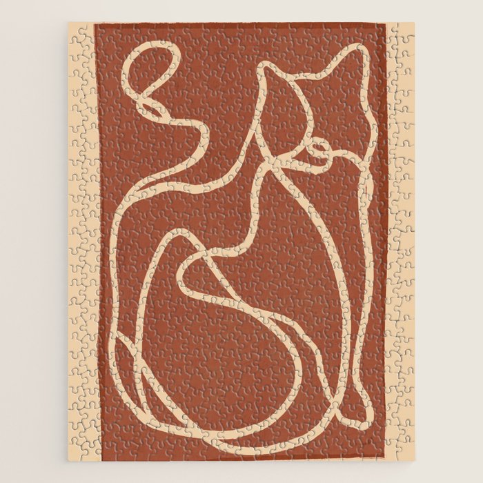 Abstract Line Art Cat 8 Jigsaw Puzzle Gallery Image 1